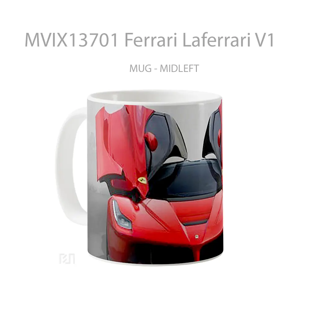 Mug Ferrari Laferrari V1 Cangkir Mobil - All-side / Desain