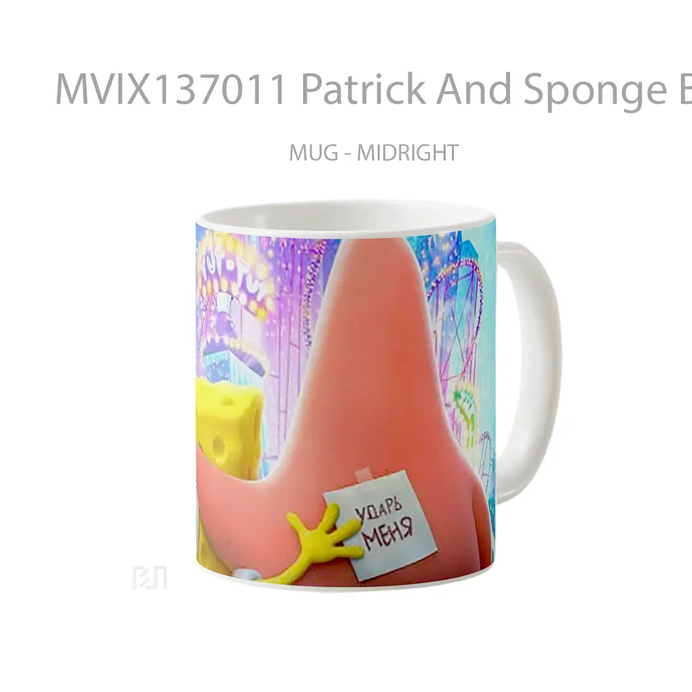 Mug Patrick And Sponge Bob In On The Run Gelas Keramik Unik - All-side / Desain