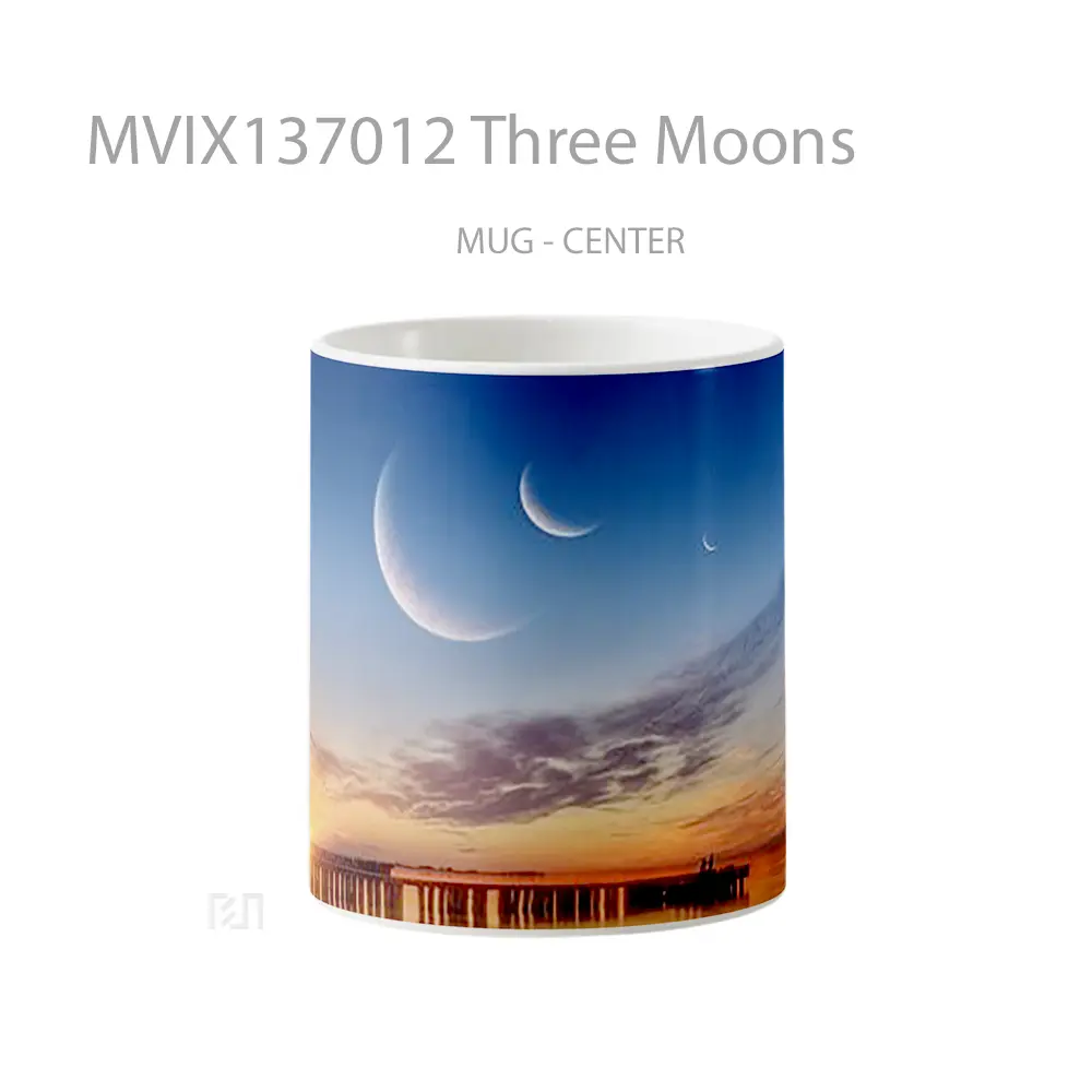 Mug Three Moons Gelas Astronomi