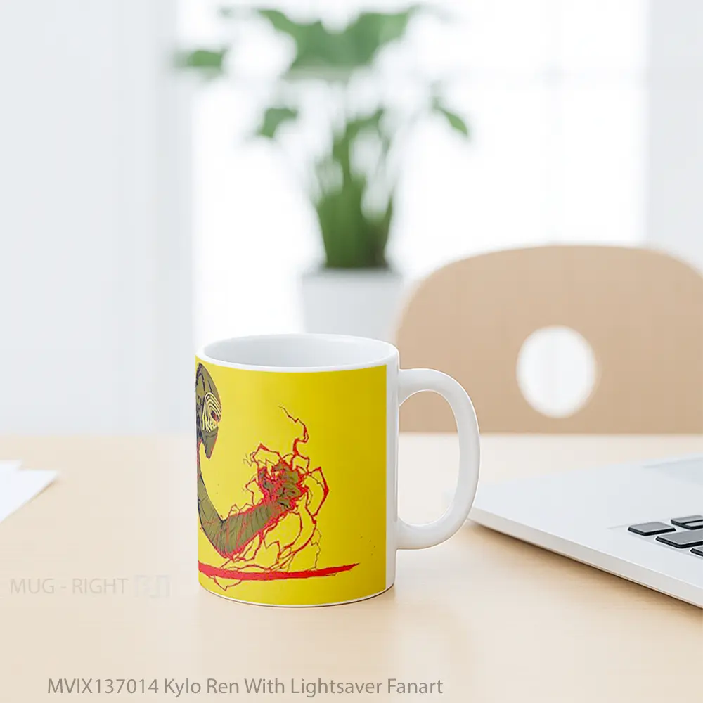Mug Kylo Ren With Lightsaver Fanart Gelas Keramik Unik - All-side / Desain