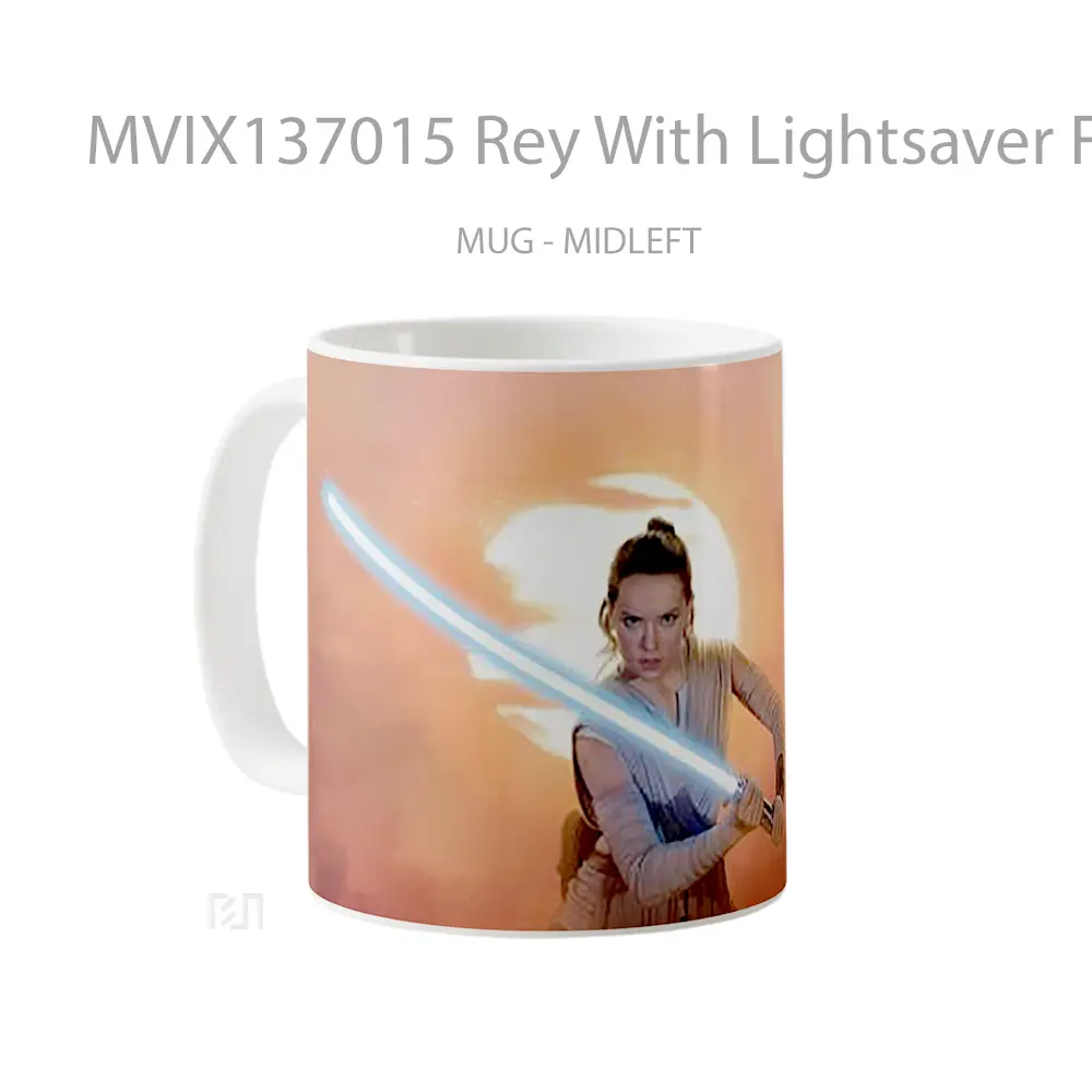 Mug Rey With Lightsaver From Star Wars The Rise Of The Skywalker Gelas Star Wars - All-side / Desain