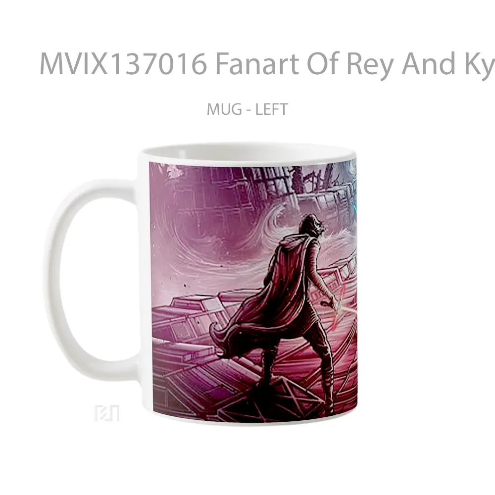 Mug Fanart Of Rey And Kylo Ren Gelas Keramik Unik - All-side / Desain