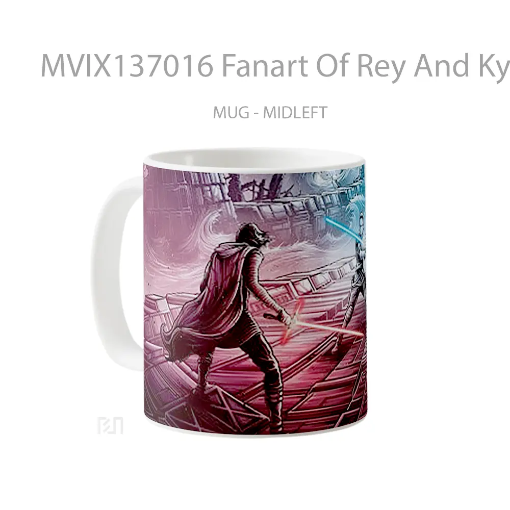 Mug Fanart Of Rey And Kylo Ren Gelas Keramik Unik - All-side / Desain