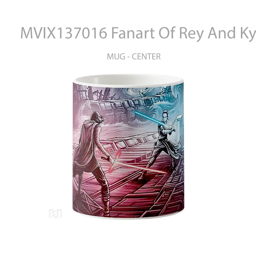 Mug Fanart Of Rey And Kylo Ren Gelas Keramik Unik