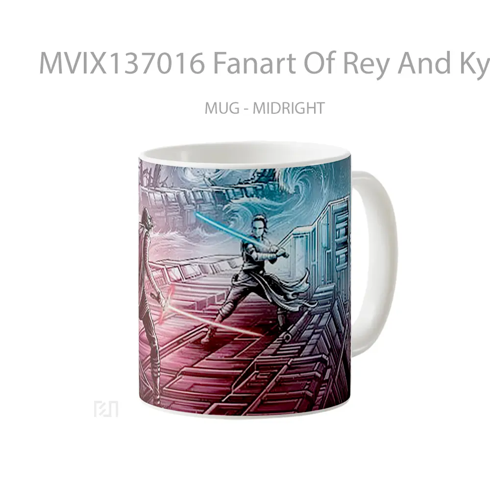 Mug Fanart Of Rey And Kylo Ren Gelas Keramik Unik - All-side / Desain