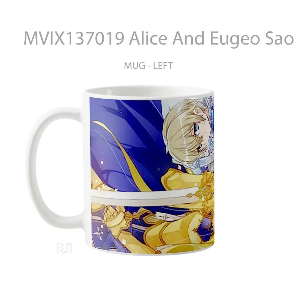 Mug Alice And Eugeo Sao De Alicization Gelas Keramik Unik - All-side / Desain