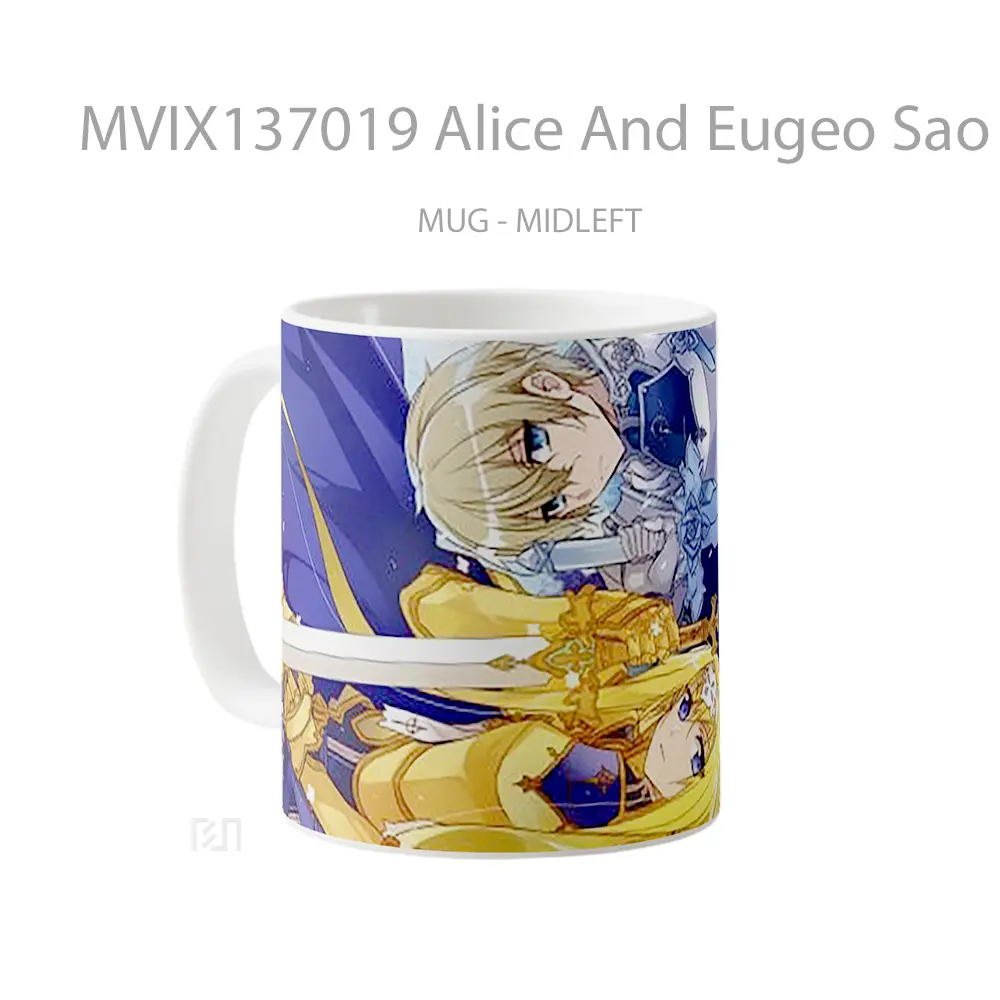 Mug Alice And Eugeo Sao De Alicization Gelas Keramik Unik - All-side / Desain