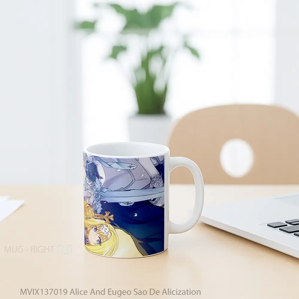 Mug Alice And Eugeo Sao De Alicization Gelas Keramik Unik - All-side / Desain