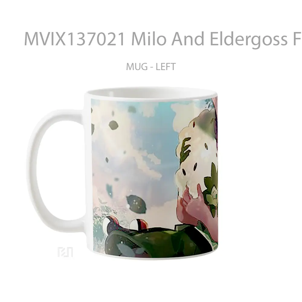 Mug Milo And Eldergoss From Pokemon Sword And Shield Cangkir Anime - All-side / Desain