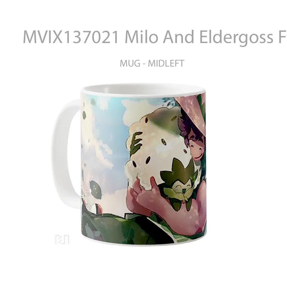 Mug Milo And Eldergoss From Pokemon Sword And Shield Cangkir Anime - All-side / Desain
