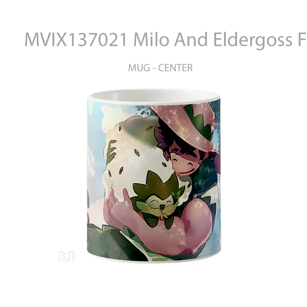 Mug Milo And Eldergoss From Pokemon Sword And Shield Cangkir Anime