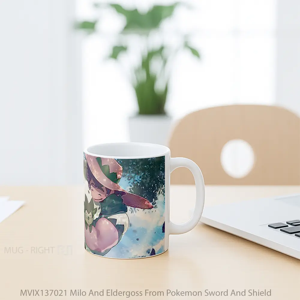 Mug Milo And Eldergoss From Pokemon Sword And Shield Cangkir Anime - All-side / Desain