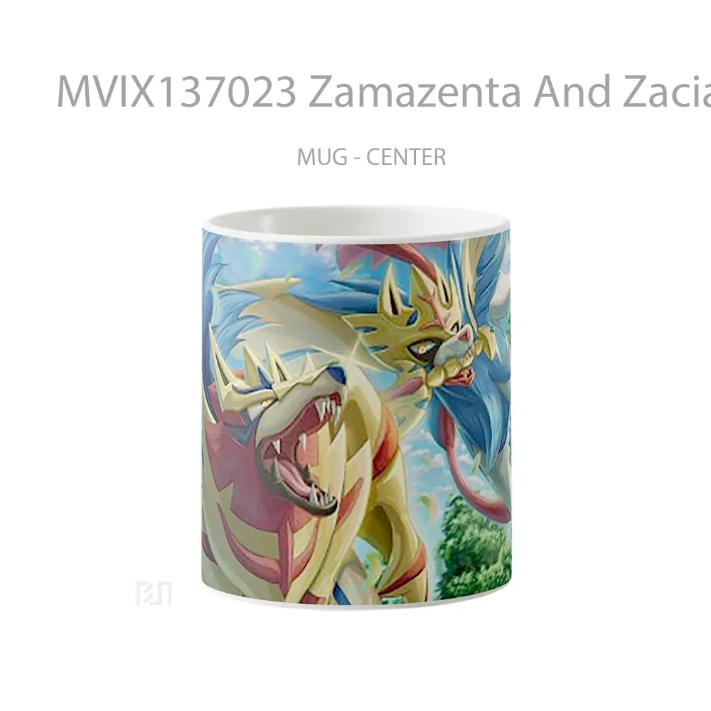 Mug Zamazenta And Zacian From Pokemon Sword And Shield Cangkir Anime