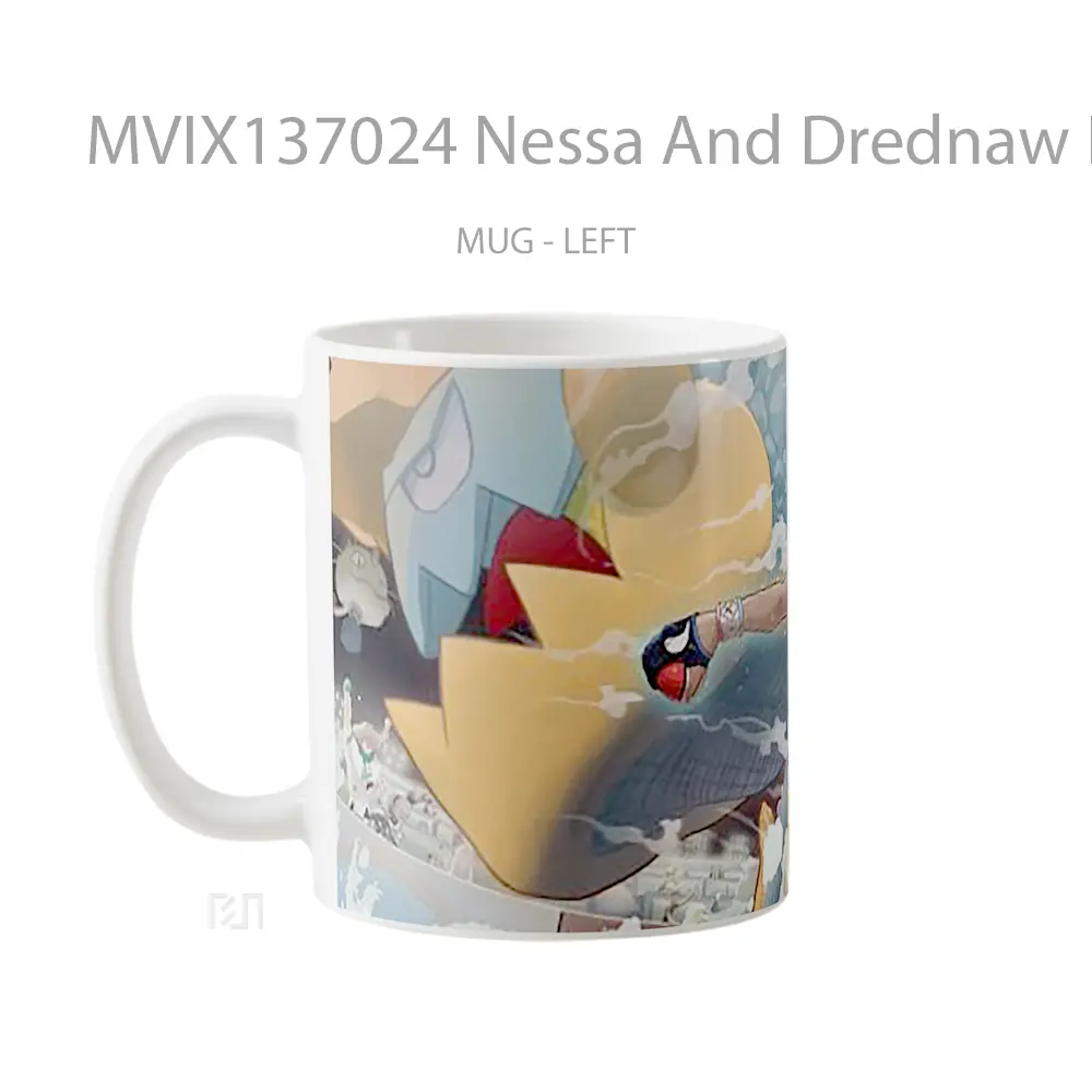 Mug Nessa And Drednaw From Pokemon Sword And Shield Cangkir Anime - All-side / Desain