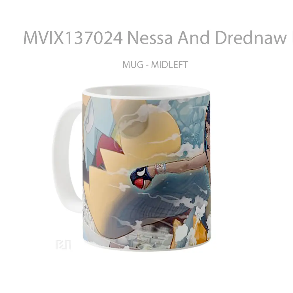 Mug Nessa And Drednaw From Pokemon Sword And Shield Cangkir Anime - All-side / Desain