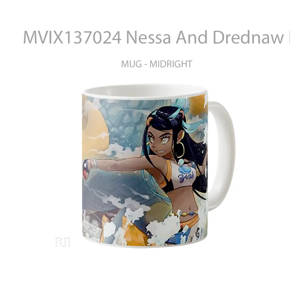 Mug Nessa And Drednaw From Pokemon Sword And Shield Cangkir Anime - All-side / Desain