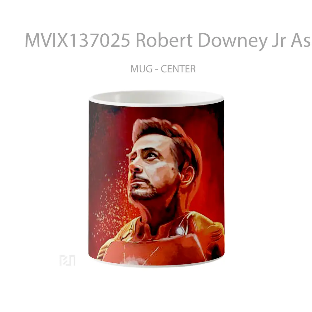 Mug Robert Downey Jr As Iron Man Fanart Gelas Superhero