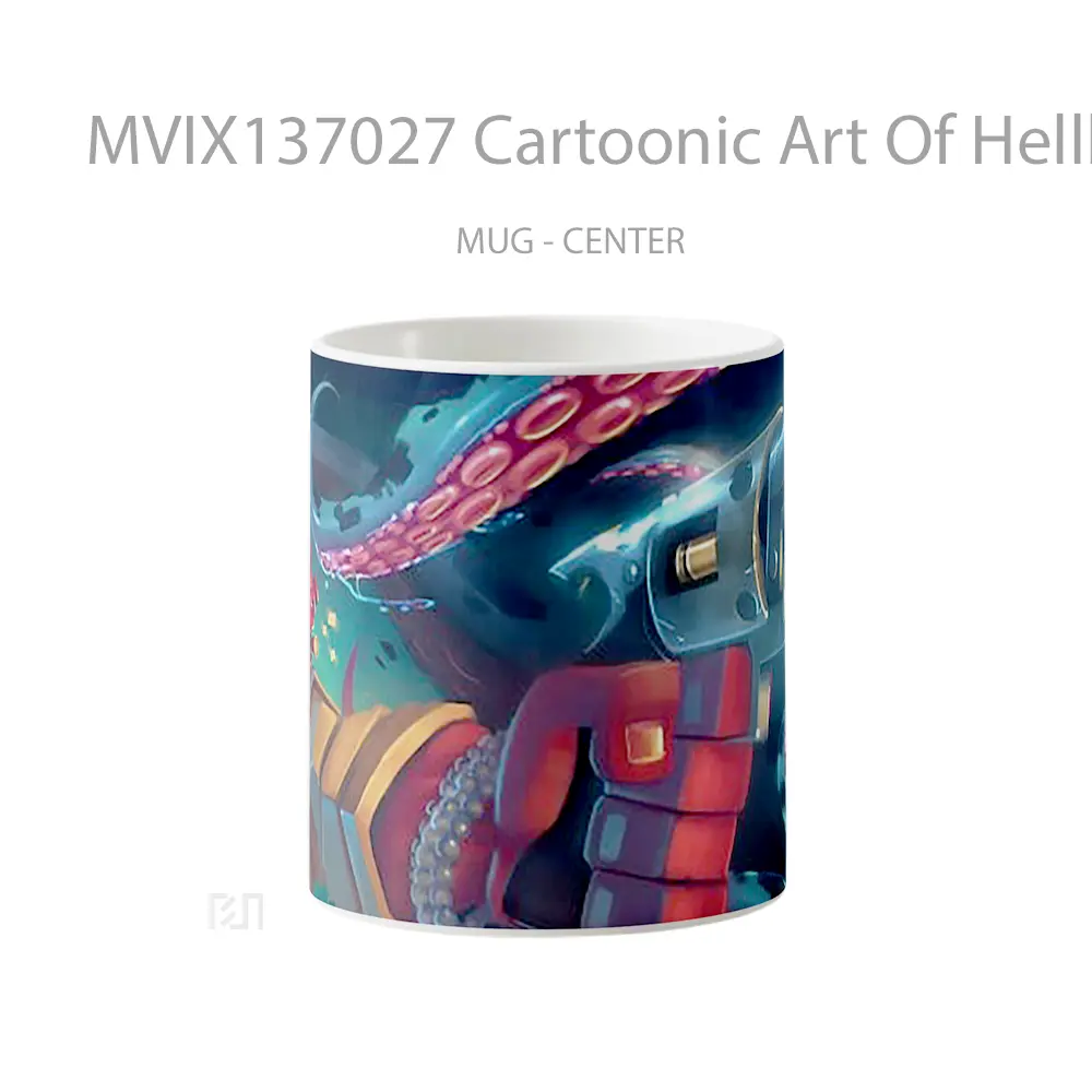 Mug Cartoonic Art Of Hellboy Gelas Keramik Unik