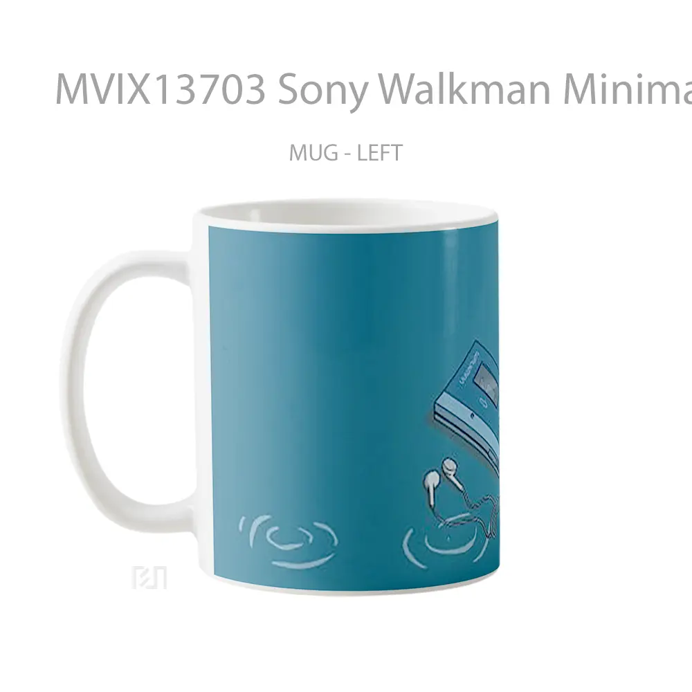 Mug Sony Walkman Minimalist Gelas Seni Modern - All-side / Desain