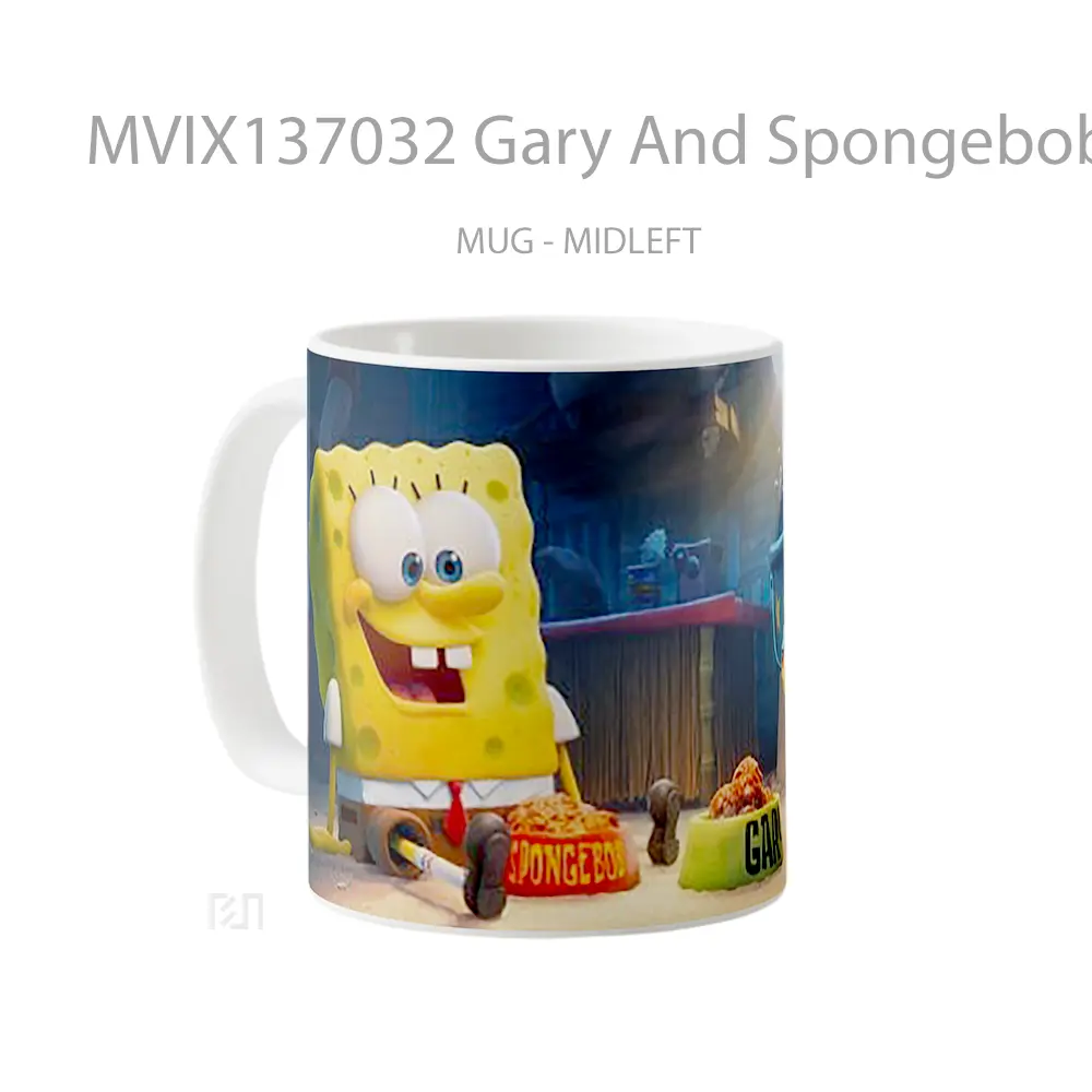 Mug Gary And Spongebob In Sponge On The Run V1 Gelas Kartun - All-side / Desain