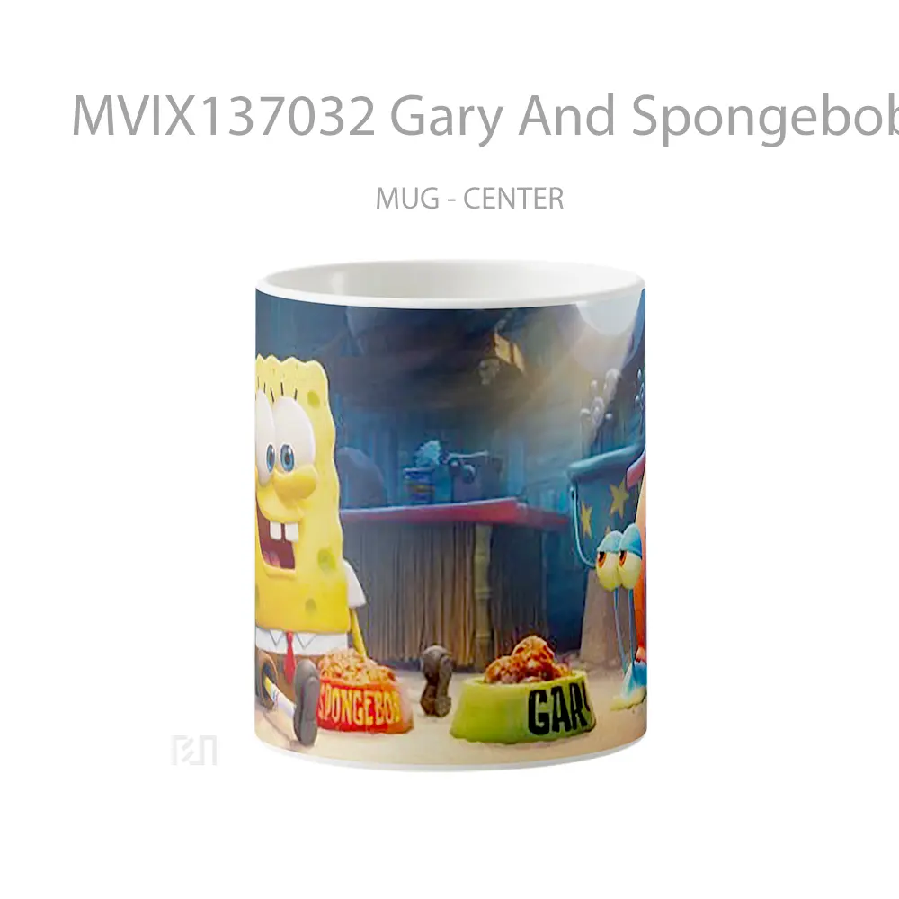 Mug Gary And Spongebob In Sponge On The Run V1 Gelas Kartun