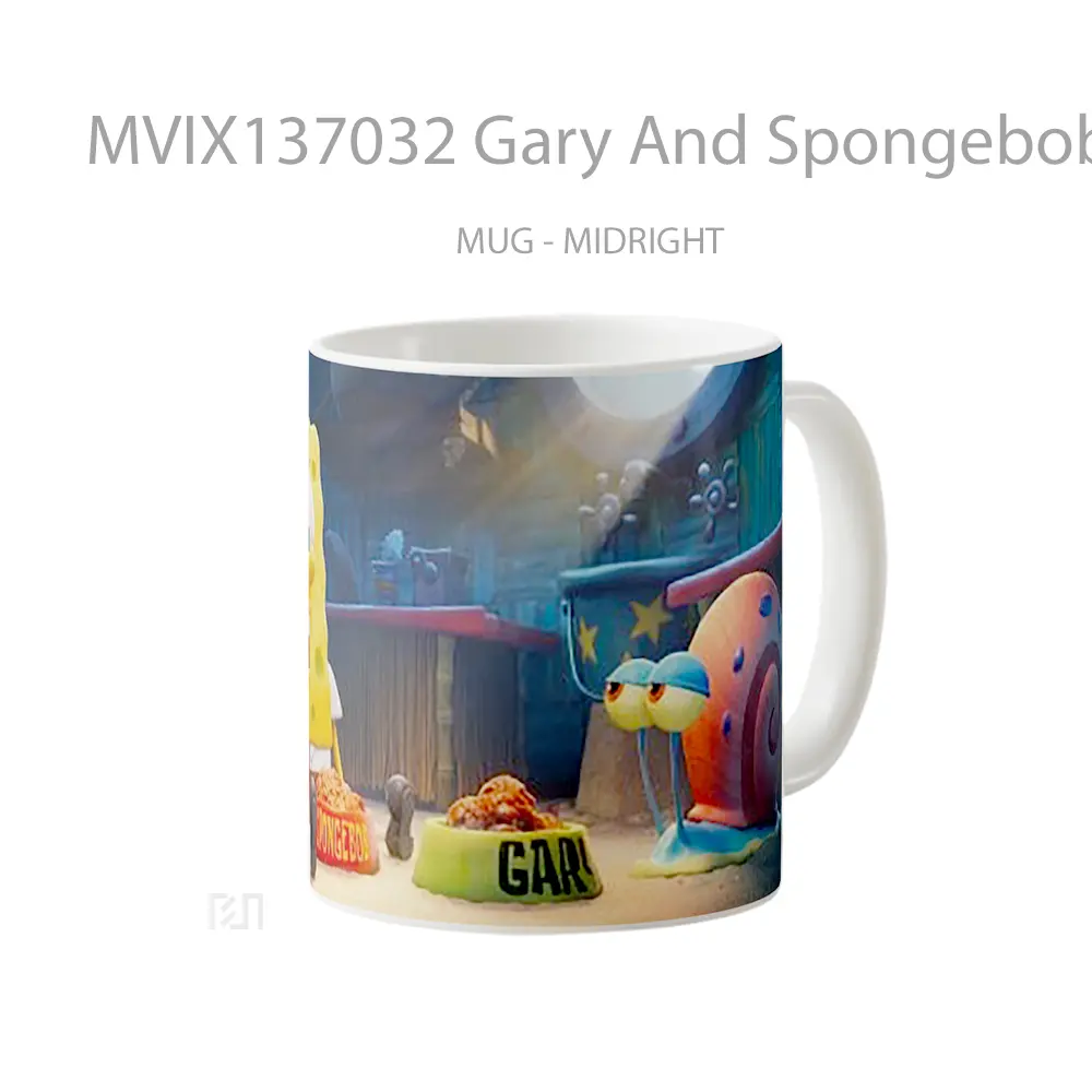 Mug Gary And Spongebob In Sponge On The Run V1 Gelas Kartun - All-side / Desain