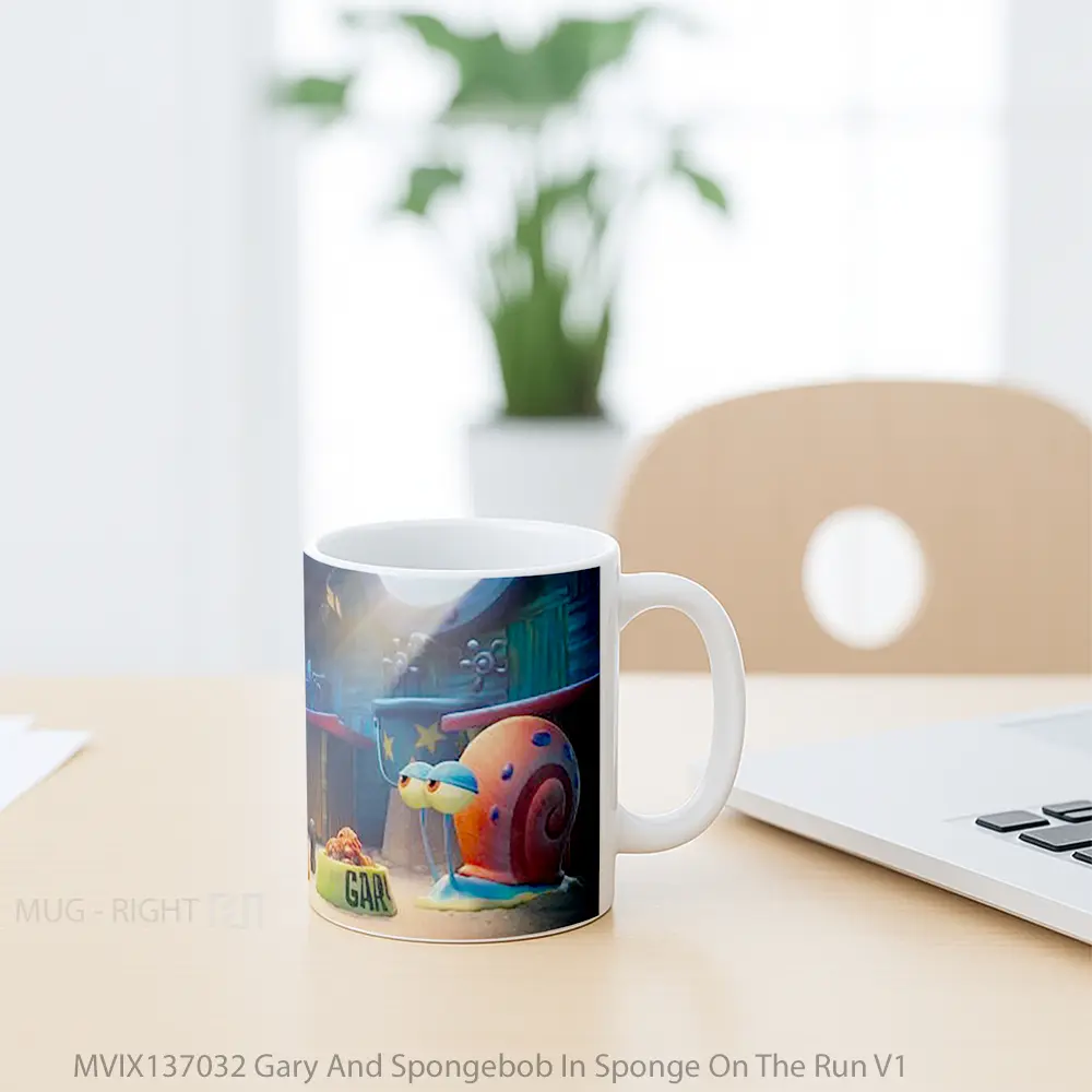 Mug Gary And Spongebob In Sponge On The Run V1 Gelas Kartun - All-side / Desain