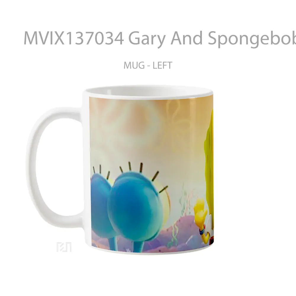 Mug Gary And Spongebob In Sponge On The Run V2 Gelas Kartun - All-side / Desain
