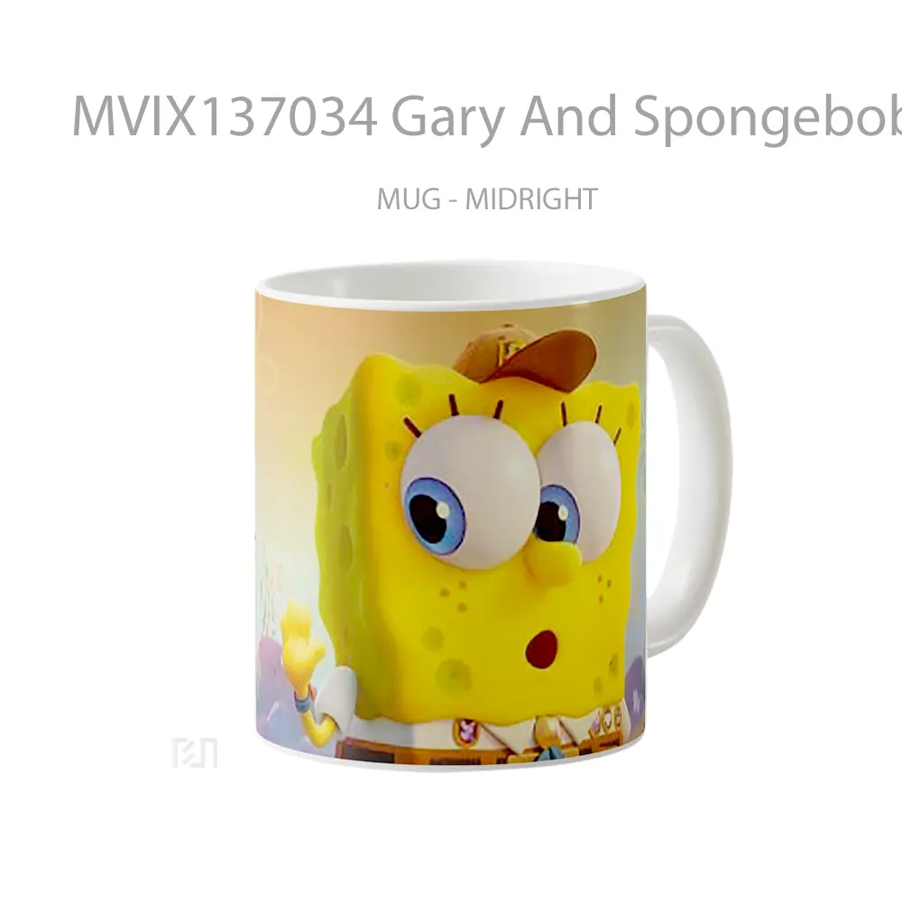 Mug Gary And Spongebob In Sponge On The Run V2 Gelas Kartun - All-side / Desain