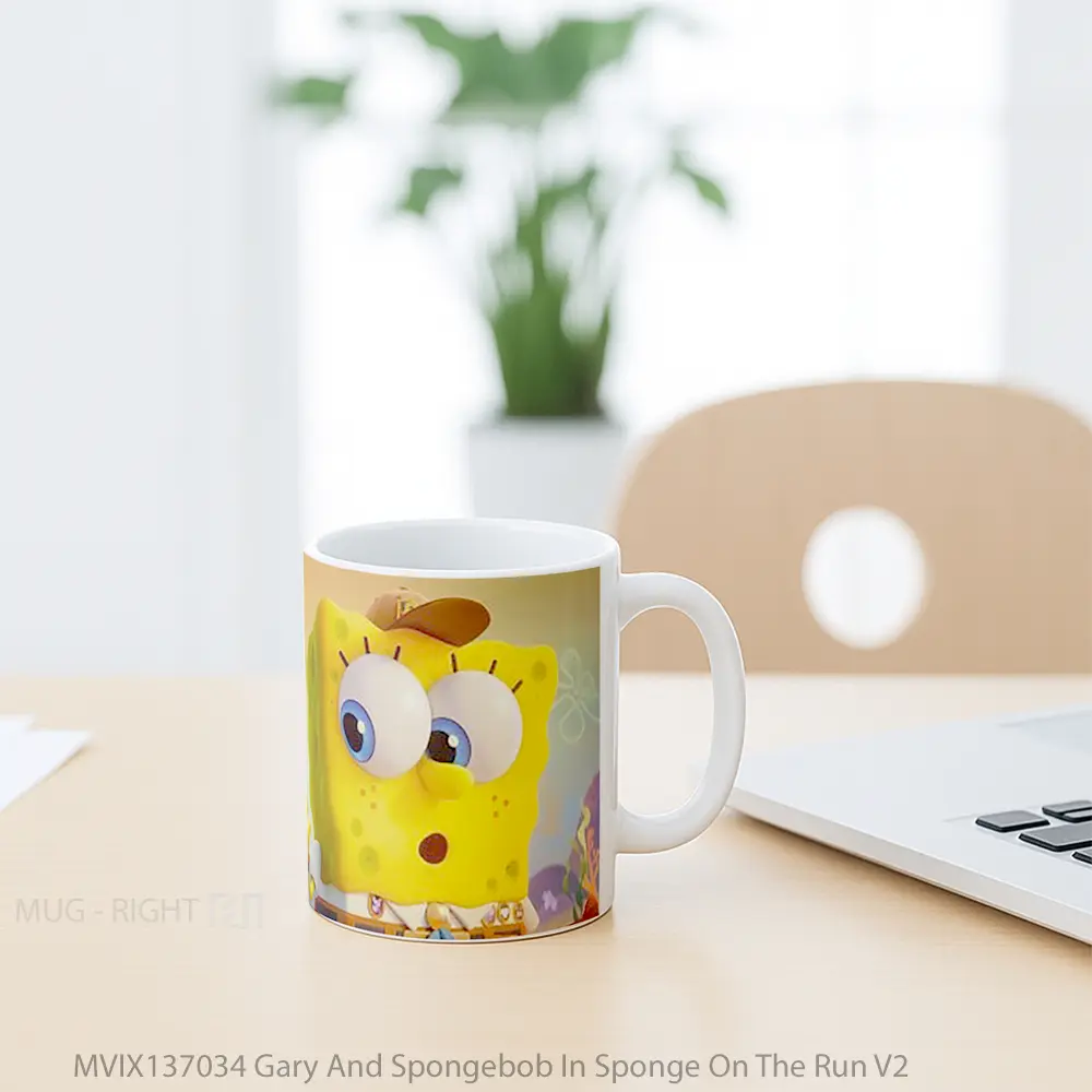 Mug Gary And Spongebob In Sponge On The Run V2 Gelas Kartun - All-side / Desain