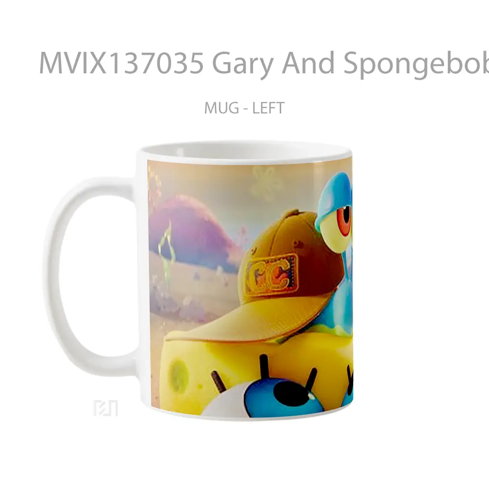 Mug Gary And Spongebob In Sponge On The Run V3 Gelas Kartun - All-side / Desain