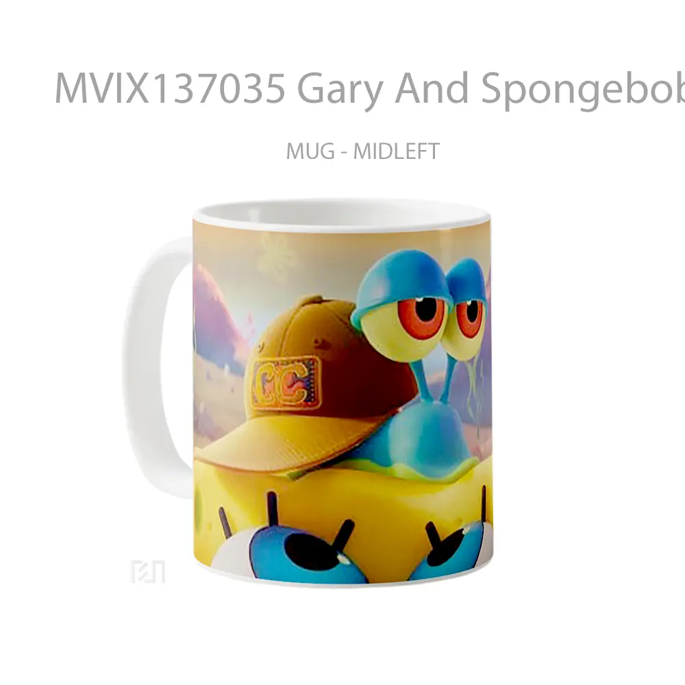 Mug Gary And Spongebob In Sponge On The Run V3 Gelas Kartun - All-side / Desain