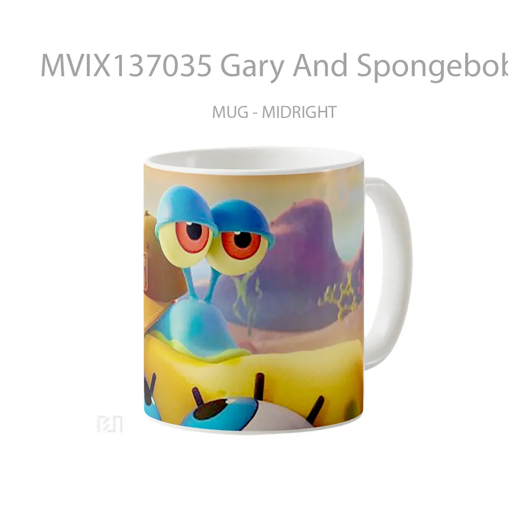 Mug Gary And Spongebob In Sponge On The Run V3 Gelas Kartun - All-side / Desain