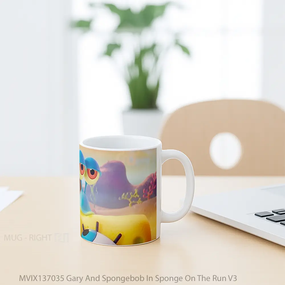 Mug Gary And Spongebob In Sponge On The Run V3 Gelas Kartun - All-side / Desain
