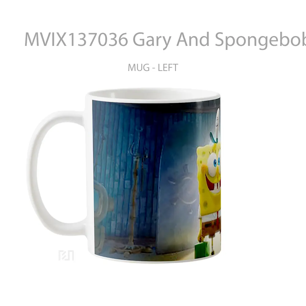 Mug Gary And Spongebob In Sponge On The Run V4 Gelas Kartun - All-side / Desain