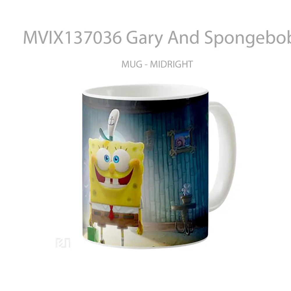 Mug Gary And Spongebob In Sponge On The Run V4 Gelas Kartun - All-side / Desain