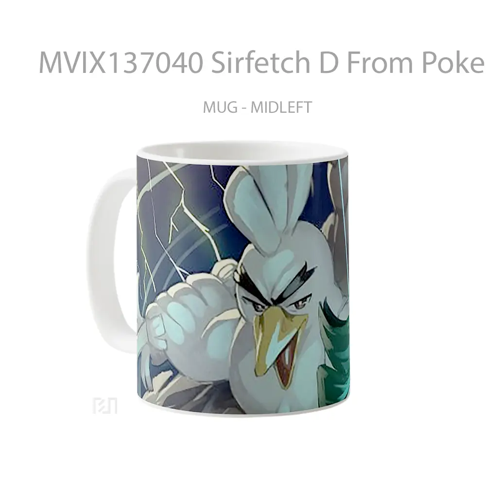 Mug Sirfetch D From Pokemon Sword And Shield Cangkir Anime - All-side / Desain