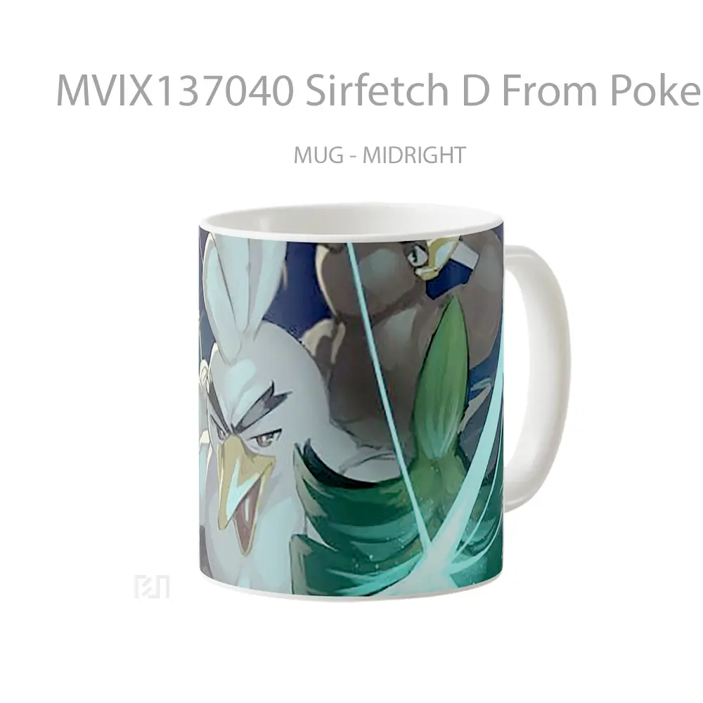 Mug Sirfetch D From Pokemon Sword And Shield Cangkir Anime - All-side / Desain