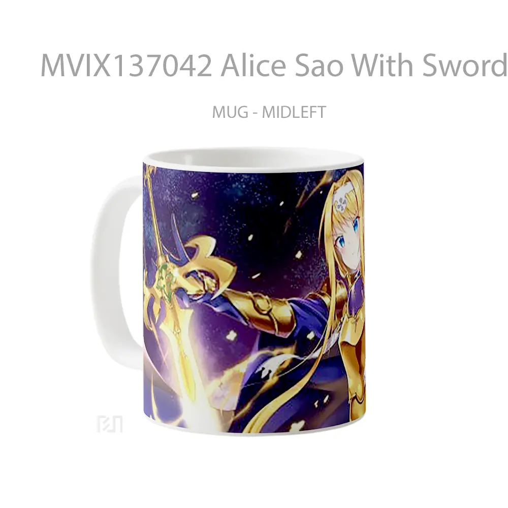 Mug Alice Sao With Sword From Alicization Gelas Keramik Unik - All-side / Desain