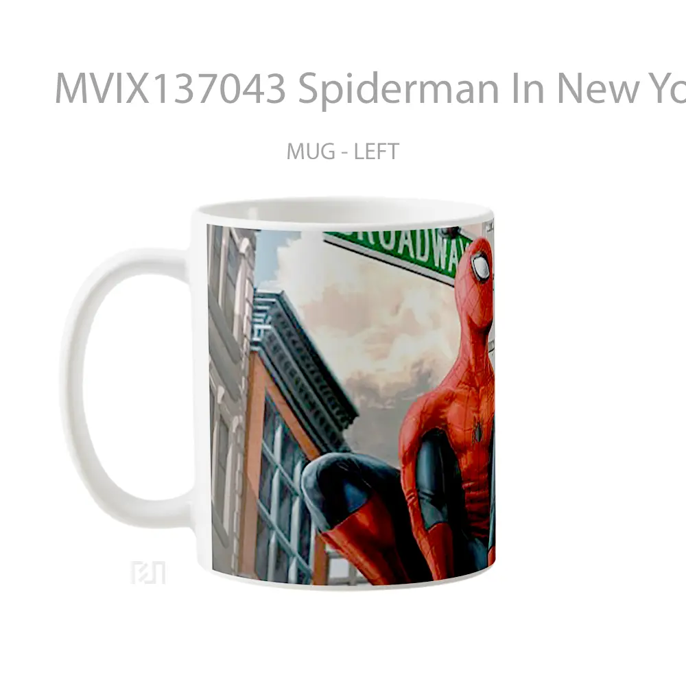 Mug Spiderman In New York V1 Gelas Superhero - All-side / Desain