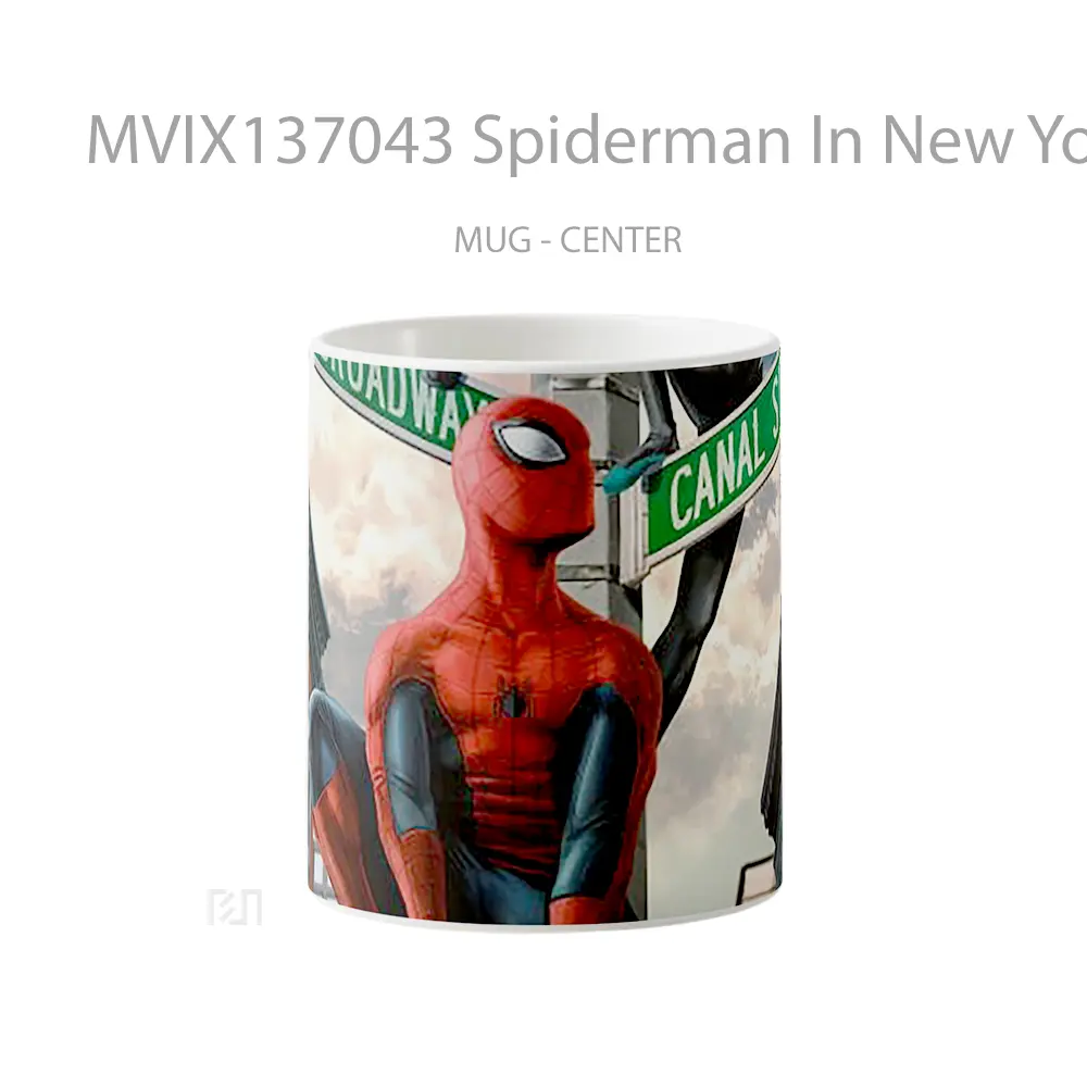 Mug Spiderman In New York V1 Gelas Superhero
