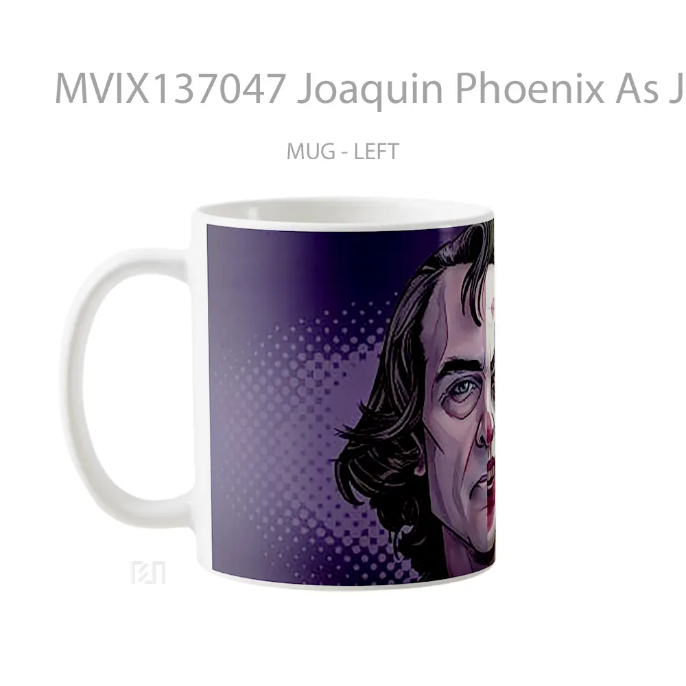 Mug Joaquin Phoenix As Joker Gelas Superhero - All-side / Desain