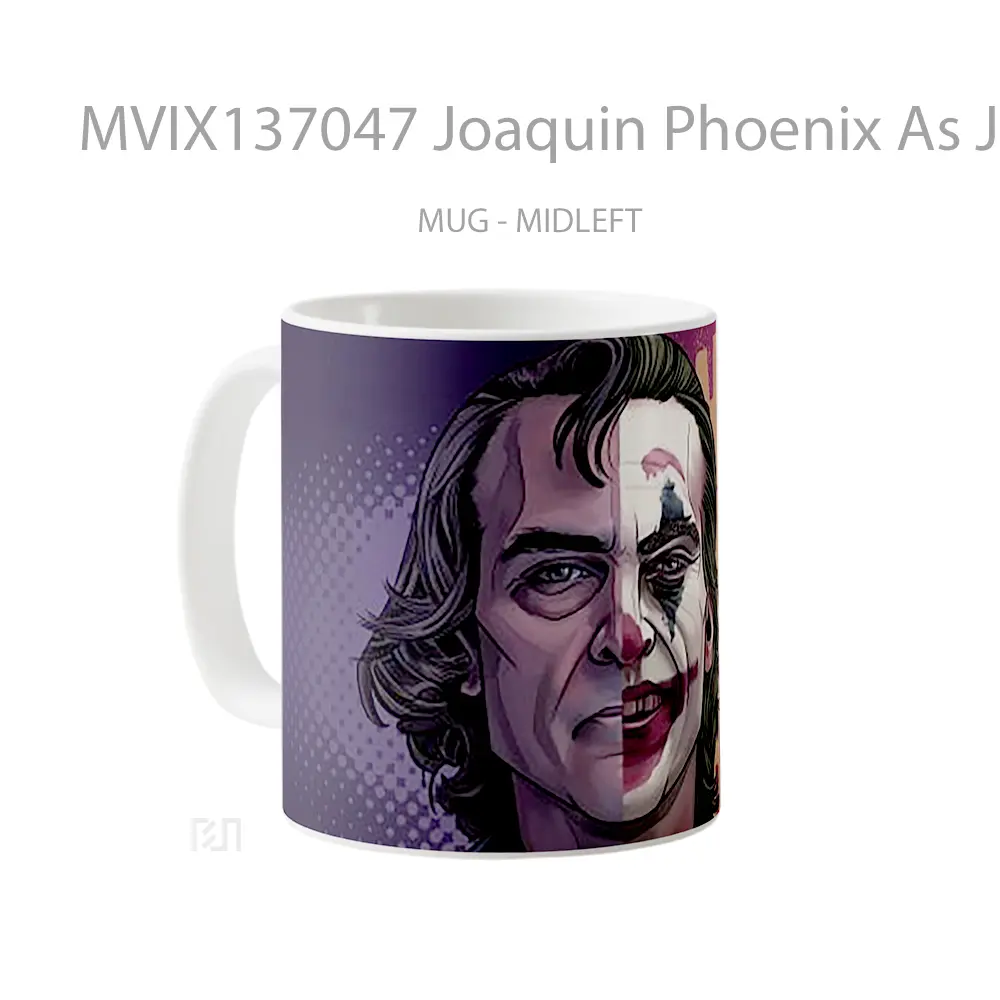 Mug Joaquin Phoenix As Joker Gelas Superhero - All-side / Desain