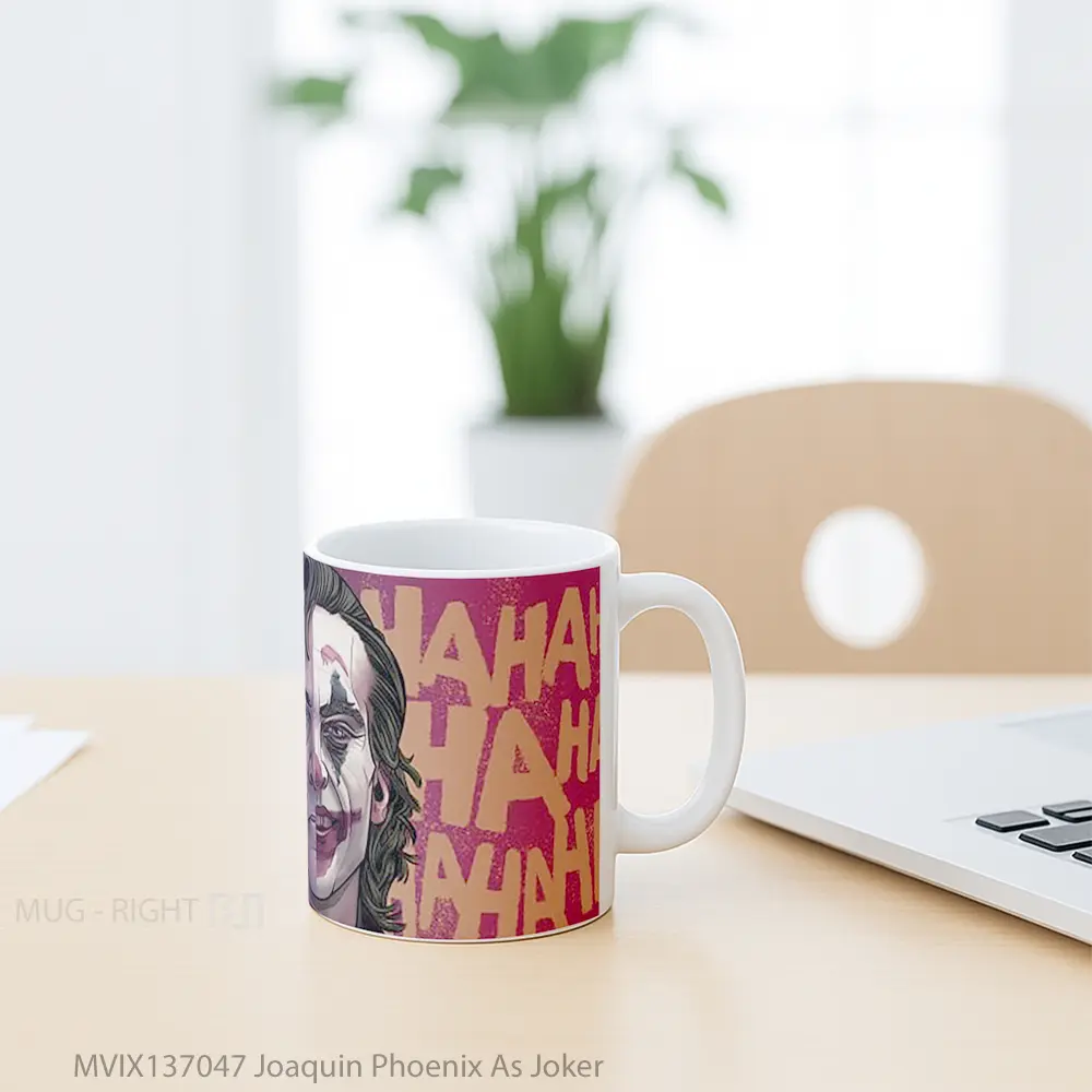 Mug Joaquin Phoenix As Joker Gelas Superhero - All-side / Desain