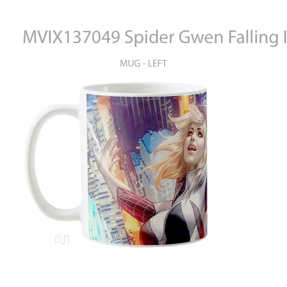 Mug Spider Gwen Falling In Skyscrapers In New York Gelas Keramik Unik - All-side / Desain