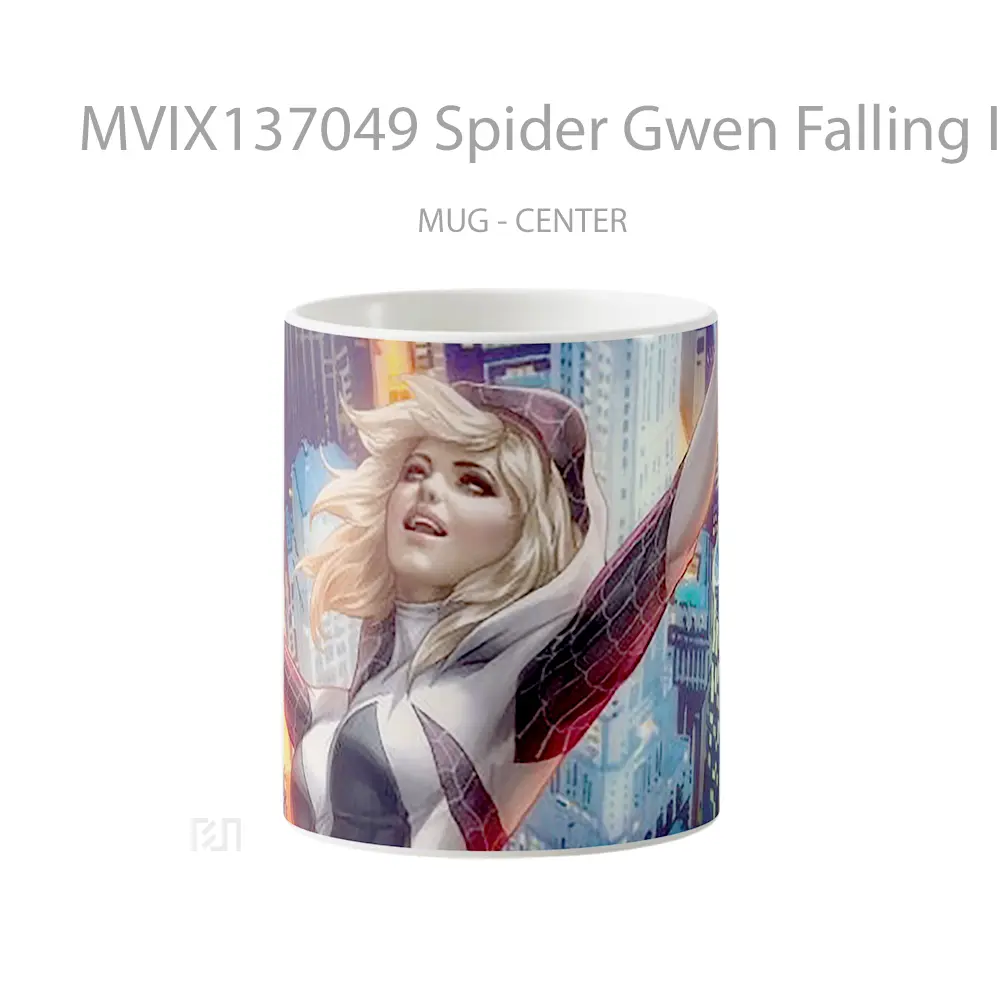 Mug Spider Gwen Falling In Skyscrapers In New York Gelas Keramik Unik