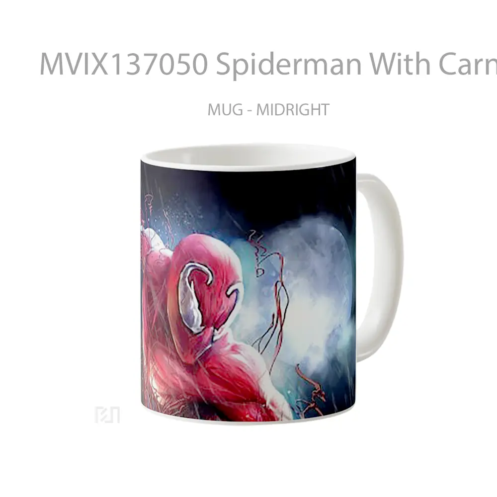 Mug Spiderman With Carnage Suit Gelas Superhero - All-side / Desain
