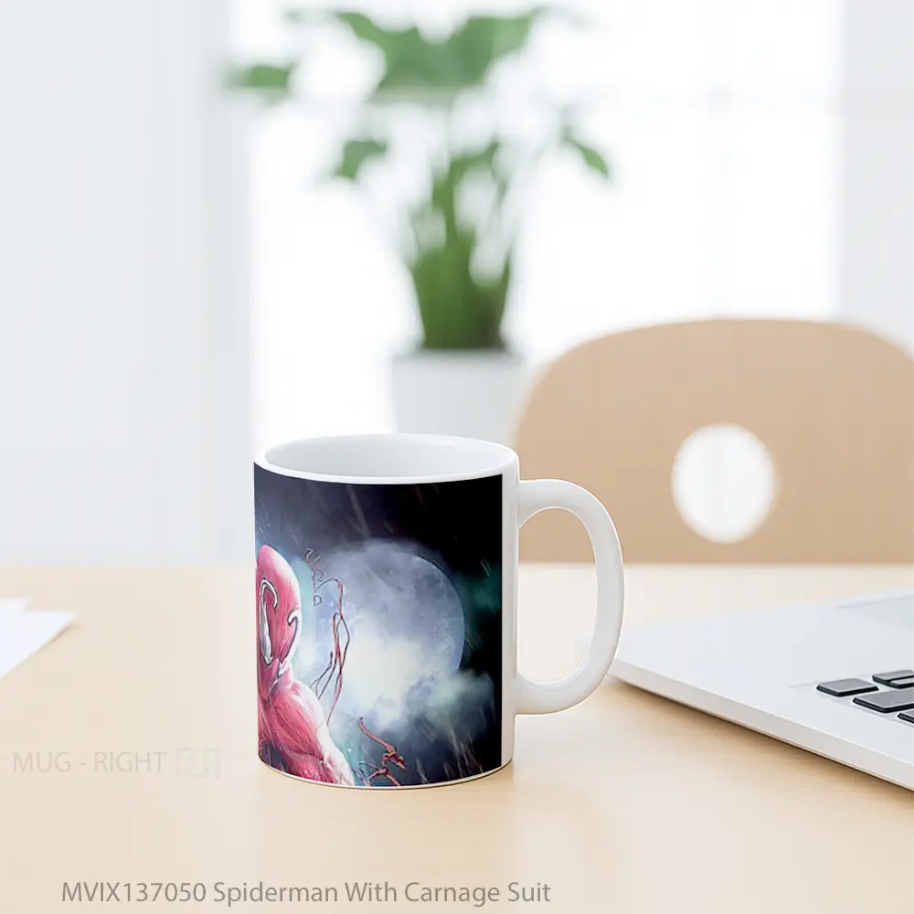 Mug Spiderman With Carnage Suit Gelas Superhero - All-side / Desain