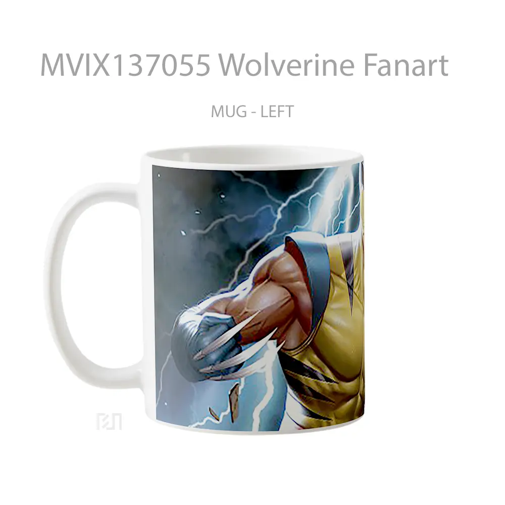 Mug Wolverine Fanart Gelas Superhero - All-side / Desain