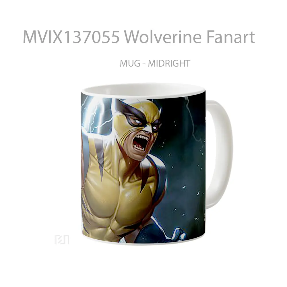 Mug Wolverine Fanart Gelas Superhero - All-side / Desain
